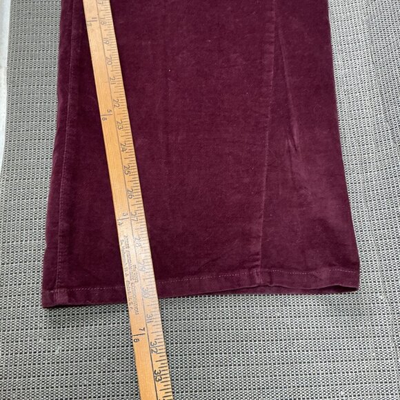 Time And Tru Womens Size 20 Burgundy Wine Velvet Wide Leg Pants - Picture 7 of 12
